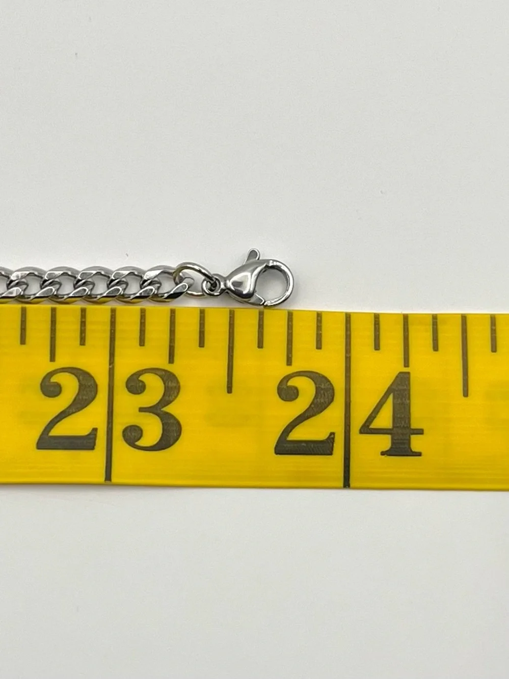 4mm Silver Curb Cuban Chain 24” Stainless Steel Necklace